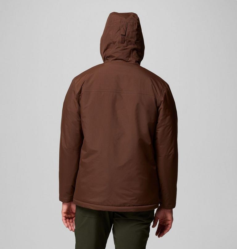 Chaqueta impermeable con capucha y forro polar sherpa Landroamer para hombre, Color: Tobacco, image 3