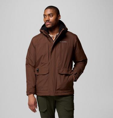 Men's Landroamer Sherpa Lined Waterproof Hooded Jacket, Color: Tobacco, image 5