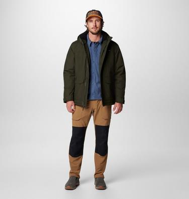 Men's Landroamer Sherpa Lined Waterproof Hooded Jacket, Color: Greenscape, image 3