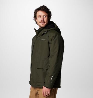 Men's Landroamer Sherpa Lined Waterproof Hooded Jacket, Color: Greenscape, image 4