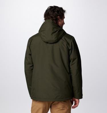 Men's Landroamer Sherpa Lined Waterproof Hooded Jacket, Color: Greenscape, image 2