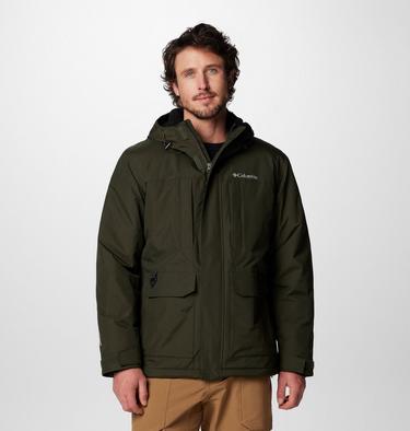 Men's Landroamer Sherpa Lined Waterproof Hooded Jacket, Color: Greenscape, image 1