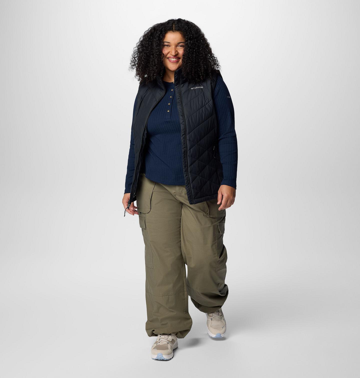 Женский жилет Columbia Heavenly II Vest - Plus Size, цвет: Чёрный — фото 3