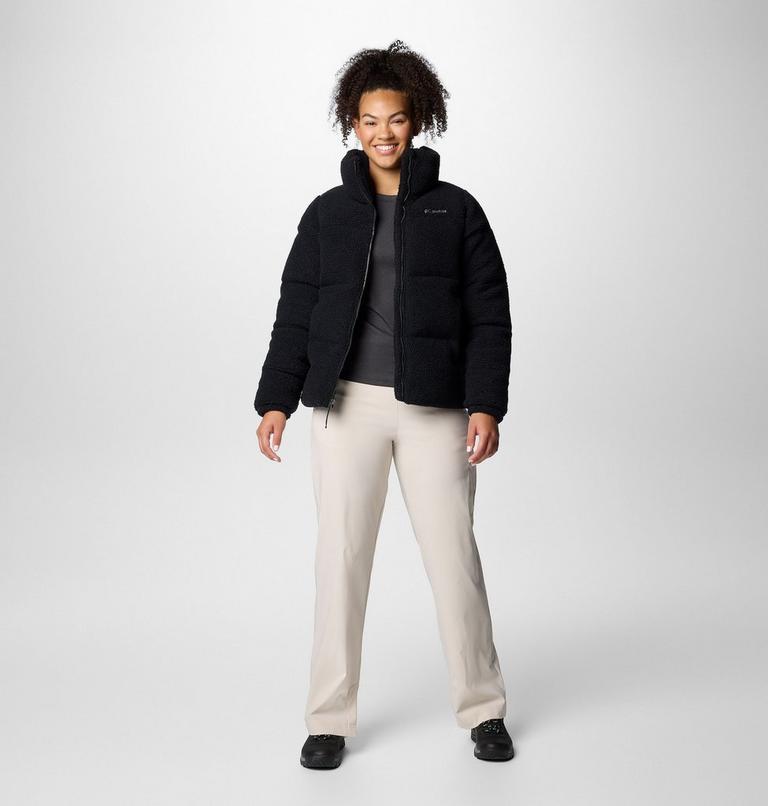 Chaqueta acolchada de forro polar sherpa Puffect para mujer, Color: Black, image 3