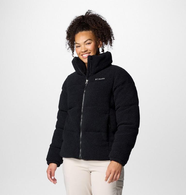Chaqueta acolchada de forro polar sherpa Puffect para mujer, Color: Black, image 4
