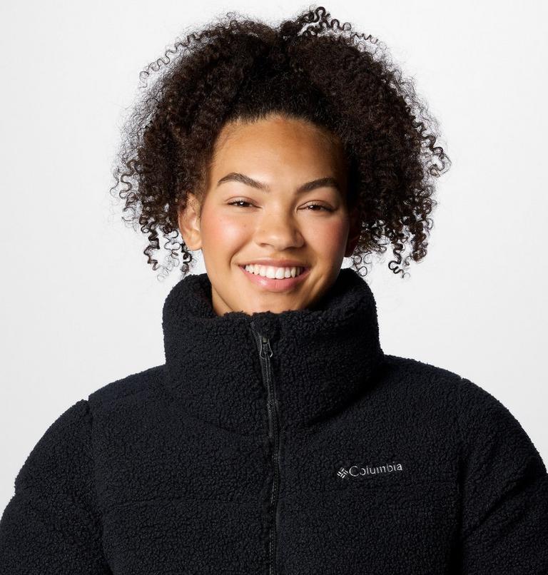 Chaqueta acolchada de forro polar sherpa Puffect para mujer, Color: Black, image 5