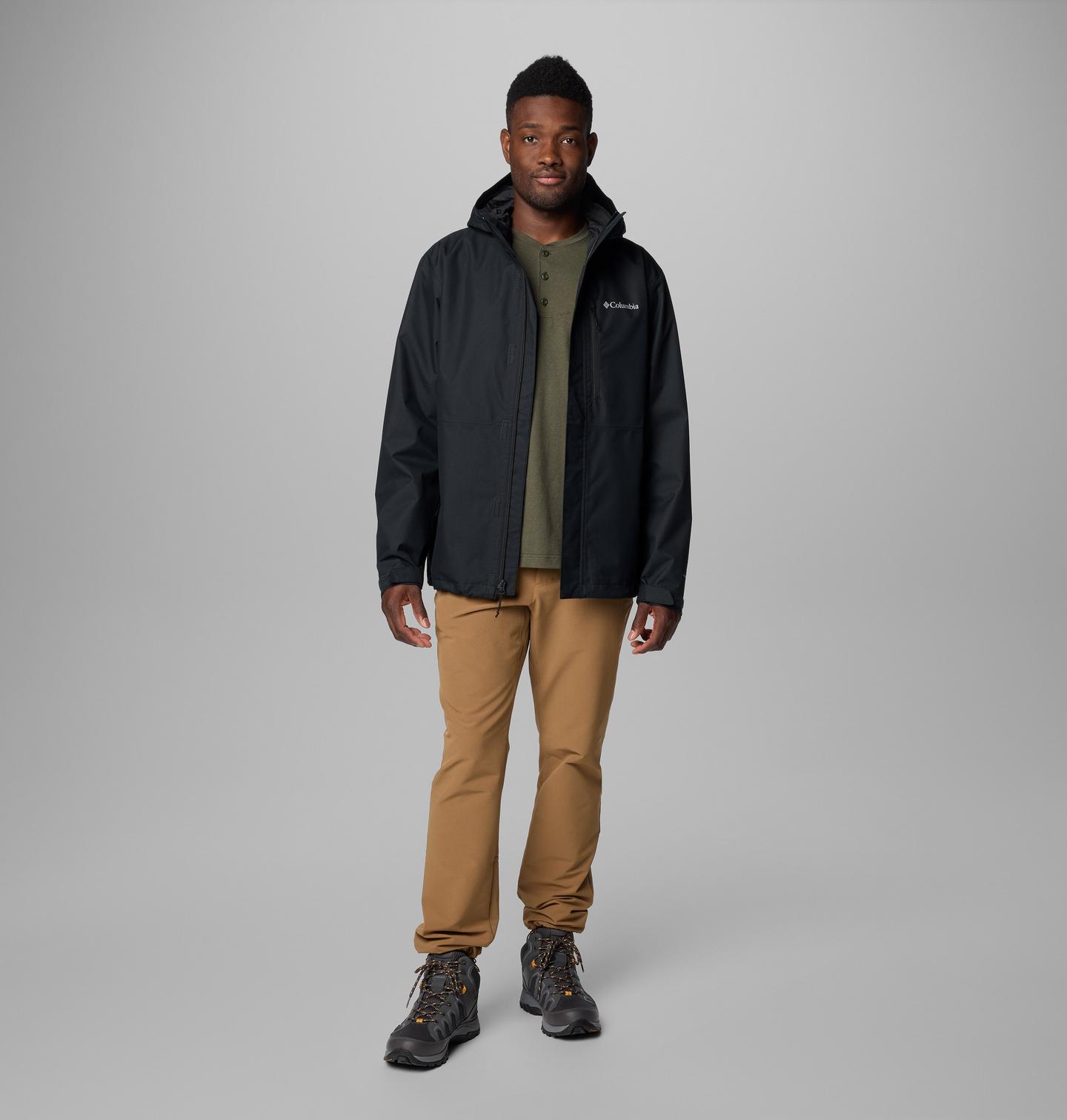 Мужская куртка Columbia Hikebound II Rain Jacket, цвет: Чёрный — фото 2