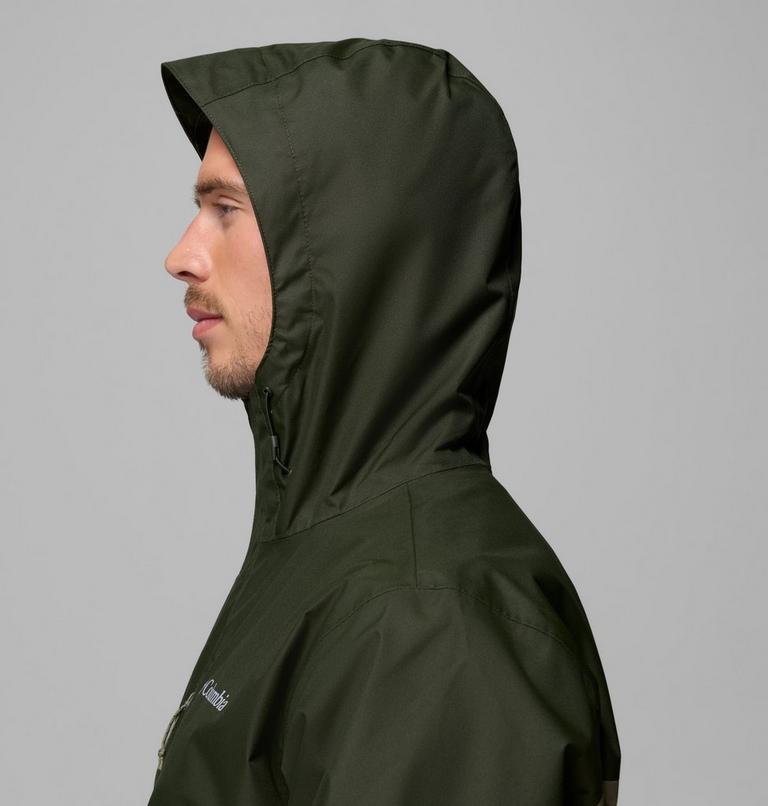 Men's Hikebound II Waterproof Jacket, Color: Greenscape, Stone Green, image 7