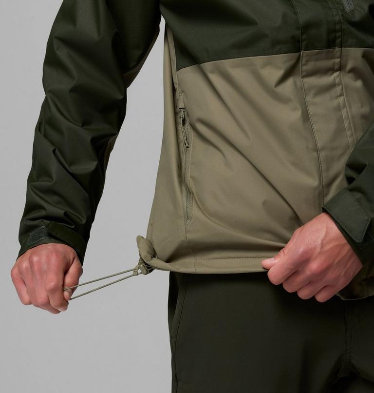 Men's Hikebound II Waterproof Jacket, Color: Greenscape, Stone Green, image 8