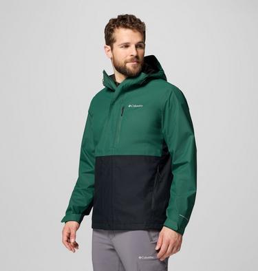 Men's Hikebound II Waterproof Jacket, Color: Rain Forest, Black, image 8