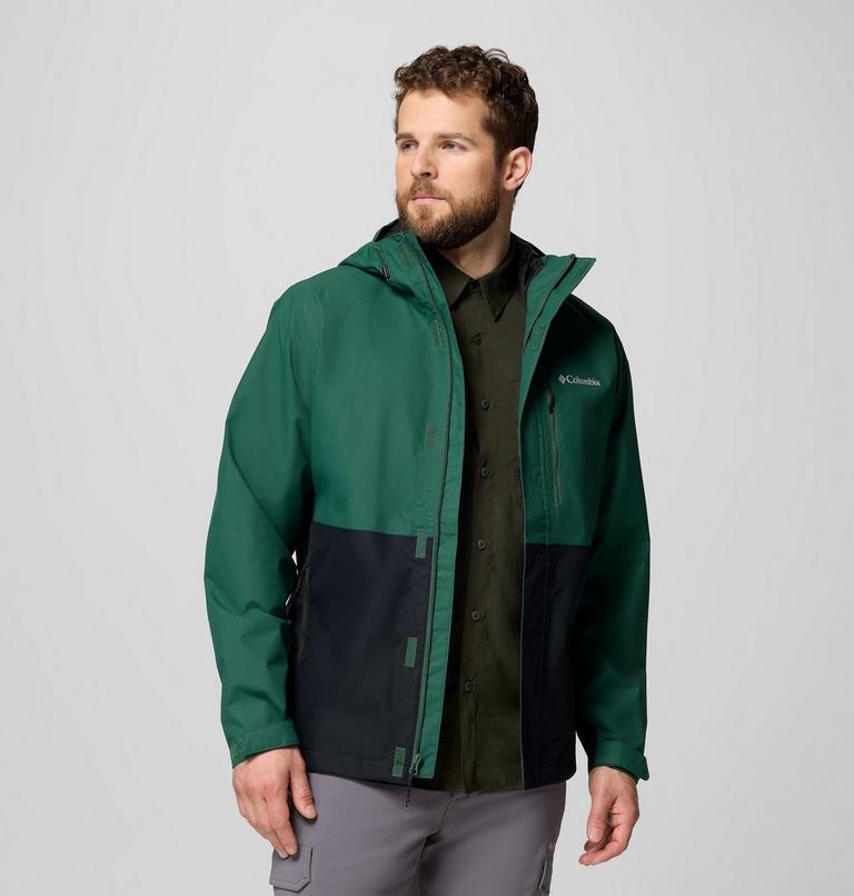 Men's Hikebound II Waterproof Jacket, Color: Rain Forest, Black, image 5