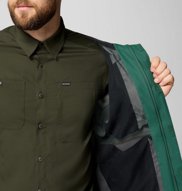 Men's Hikebound II Waterproof Jacket, Color: Rain Forest, Black, image 6