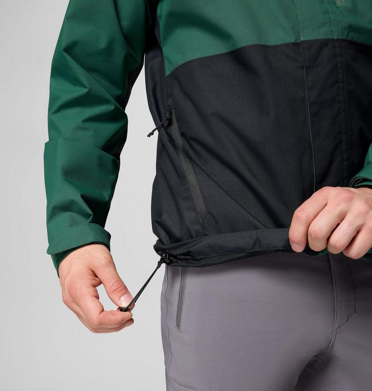 Men's Hikebound II Waterproof Jacket, Color: Rain Forest, Black, image 9