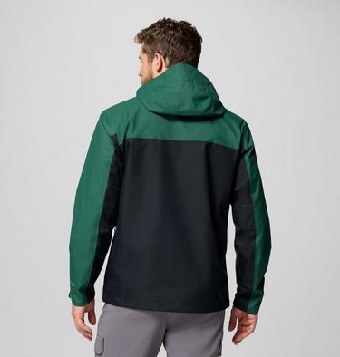 Men's Hikebound II Waterproof Jacket, Color: Rain Forest, Black, image 7