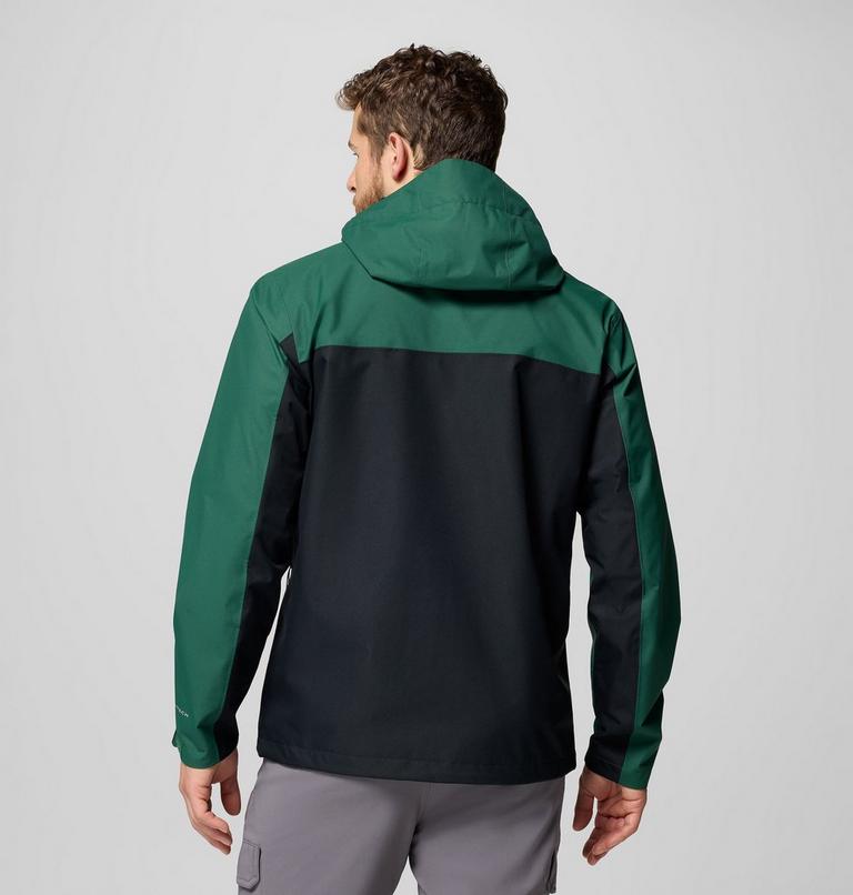 Men's Hikebound II Waterproof Jacket, Color: Rain Forest, Black, image 3
