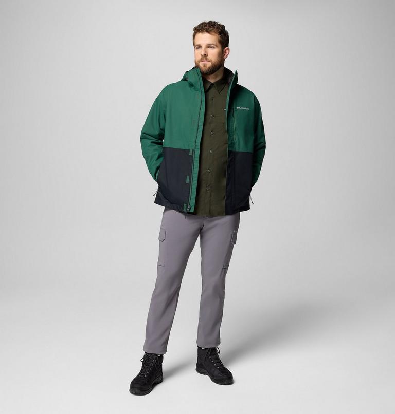 Men's Hikebound II Waterproof Jacket, Color: Rain Forest, Black, image 2