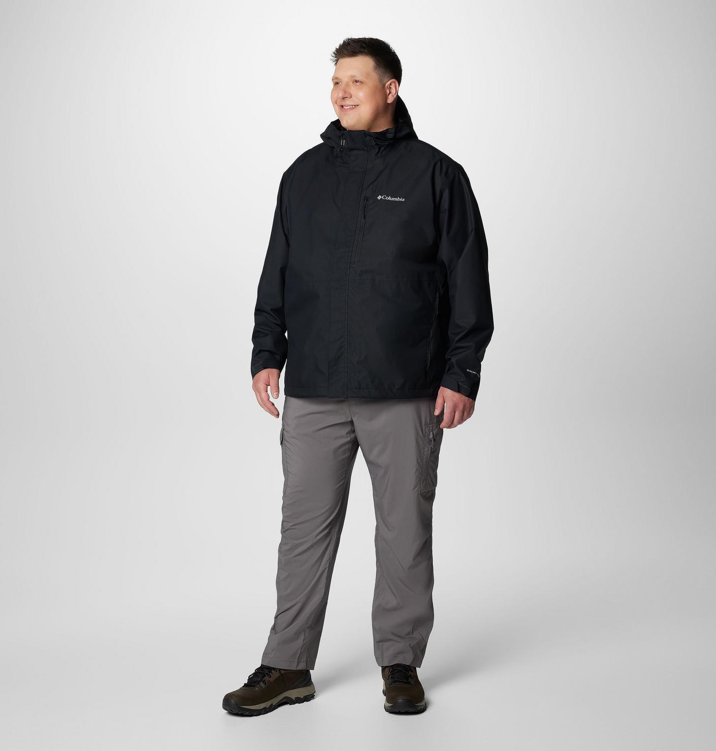 Мужская куртка Columbia Hikebound II Rain Jacket - Big, цвет: Чёрный — фото 3
