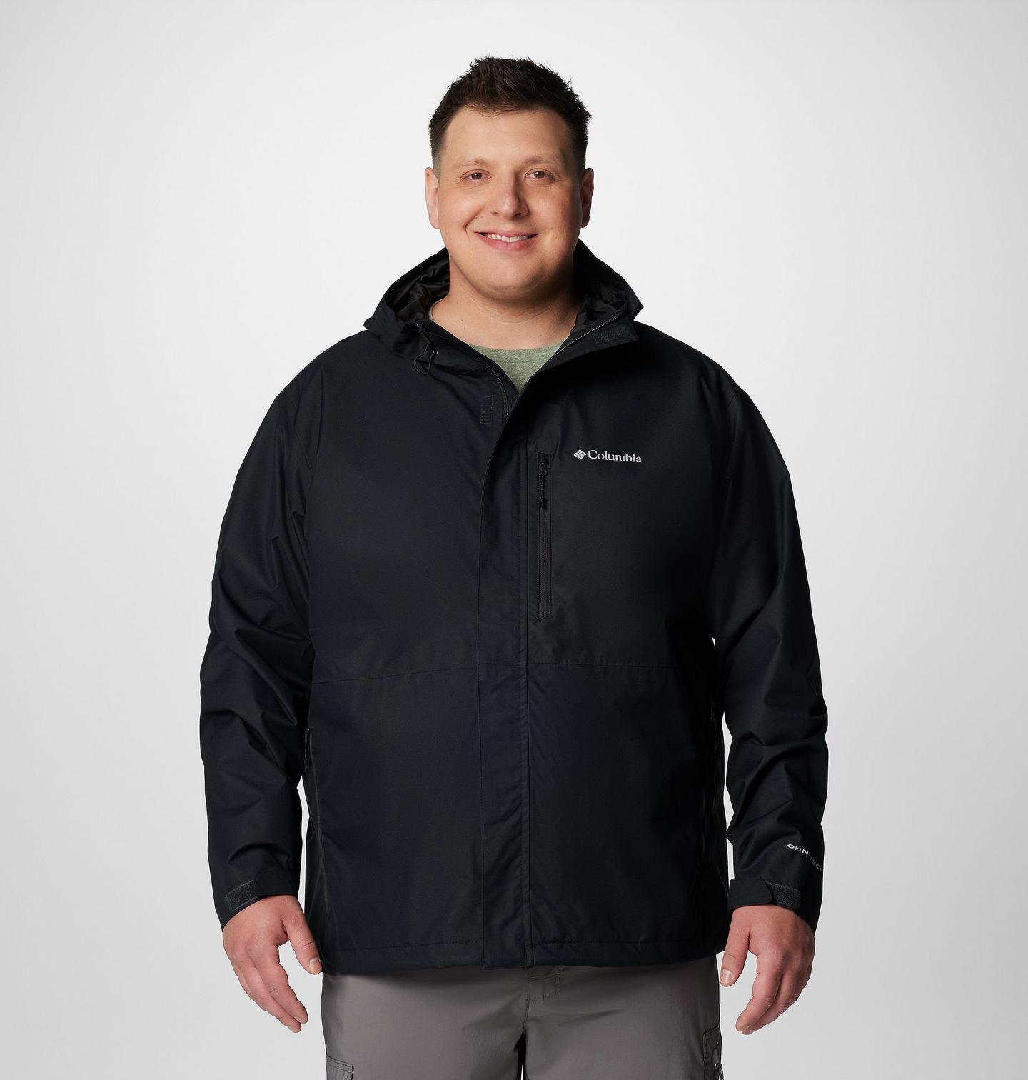 Мужская куртка Columbia Hikebound II Rain Jacket - Big, цвет: Чёрный — фото 1