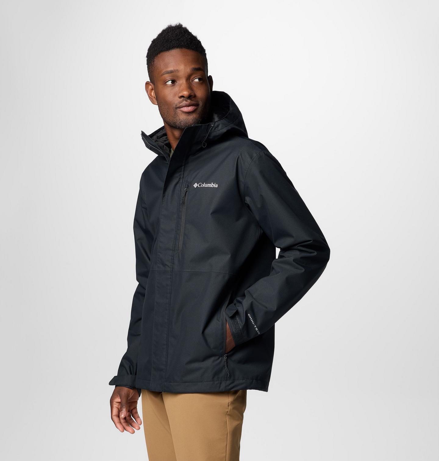 Мужская куртка Columbia Hikebound II Rain Jacket - Tall, цвет: Чёрный — фото 3