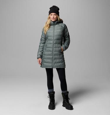 Chaqueta aislante de largo medio Powder Lite II para mujer, Color: Sedona Sage, image 2