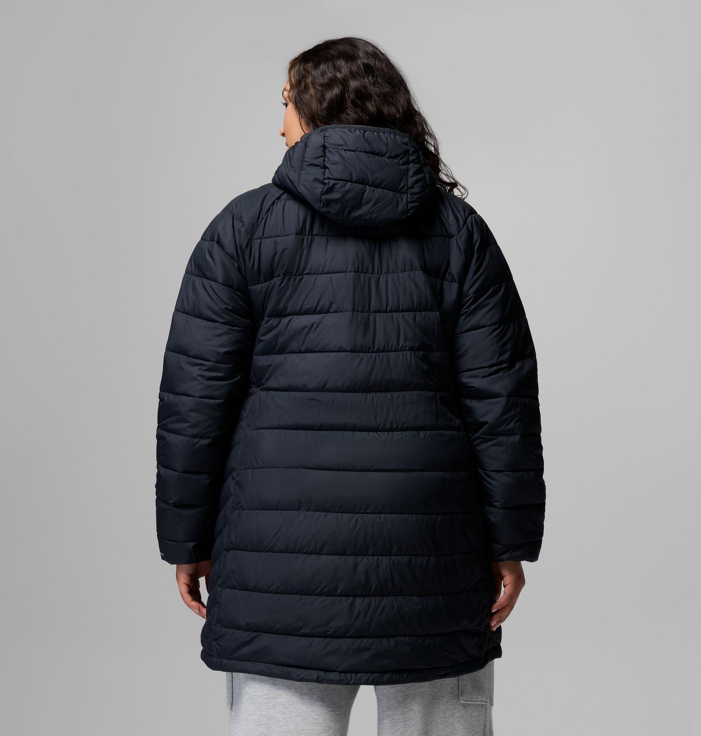 Женская куртка Columbia Powder Lite II Mid Jacket - Plus Size, цвет: Чёрный — фото 2