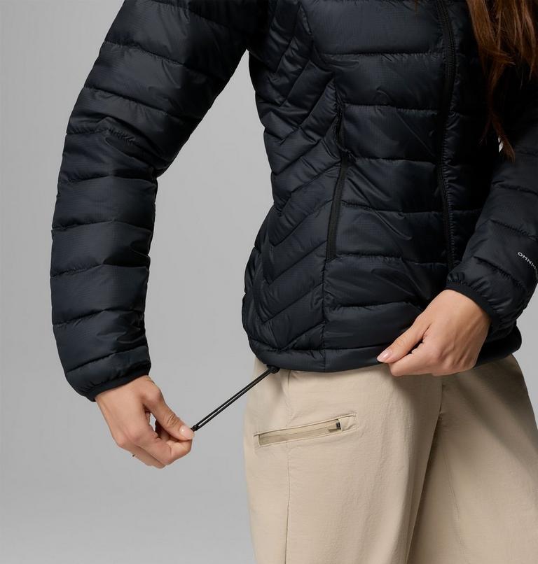 Women's Powder Lite II Hooded Jacket, Color: Black Ripstop, image 9