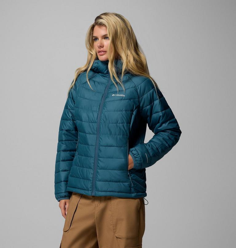Women’s Powder Lite II Hooded Insulated Jacket, Color: Everblue, image 4