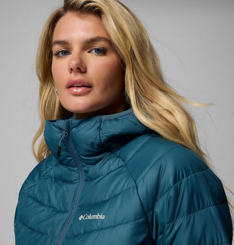 Women’s Powder Lite II Hooded Insulated Jacket, Color: Everblue, image 5