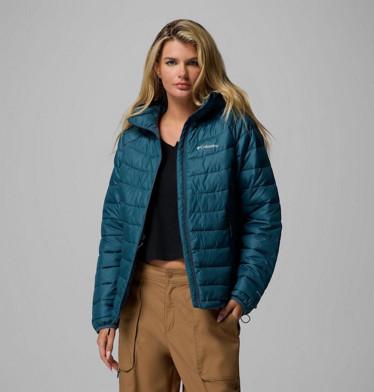 Women’s Powder Lite II Hooded Insulated Jacket, Color: Everblue, image 8