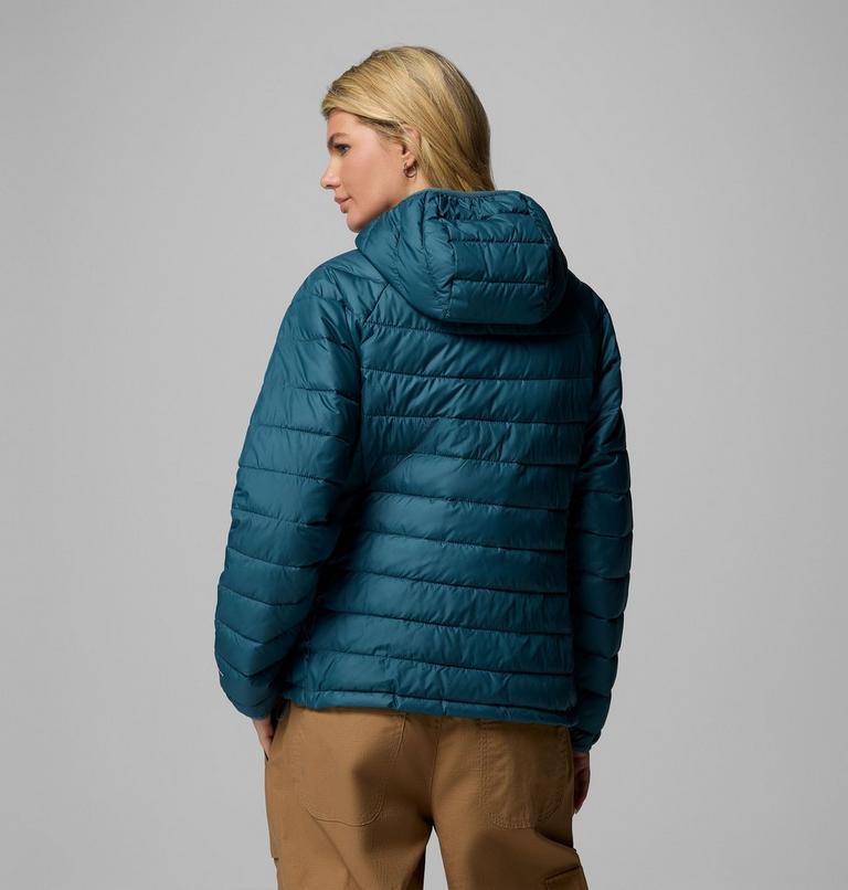 Women’s Powder Lite II Hooded Insulated Jacket, Color: Everblue, image 3