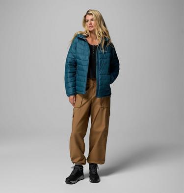 Women’s Powder Lite II Hooded Insulated Jacket, Color: Everblue, image 4