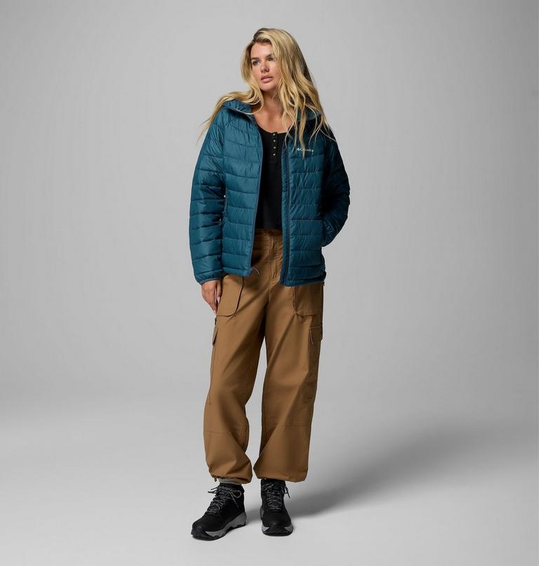 Women’s Powder Lite II Hooded Insulated Jacket, Color: Everblue, image 2