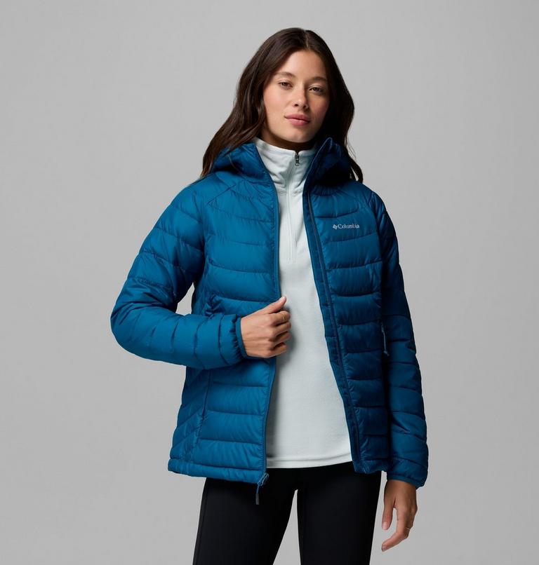 Women's Powder Lite II Hooded Jacket, Color: Phoenix Blue, image 5