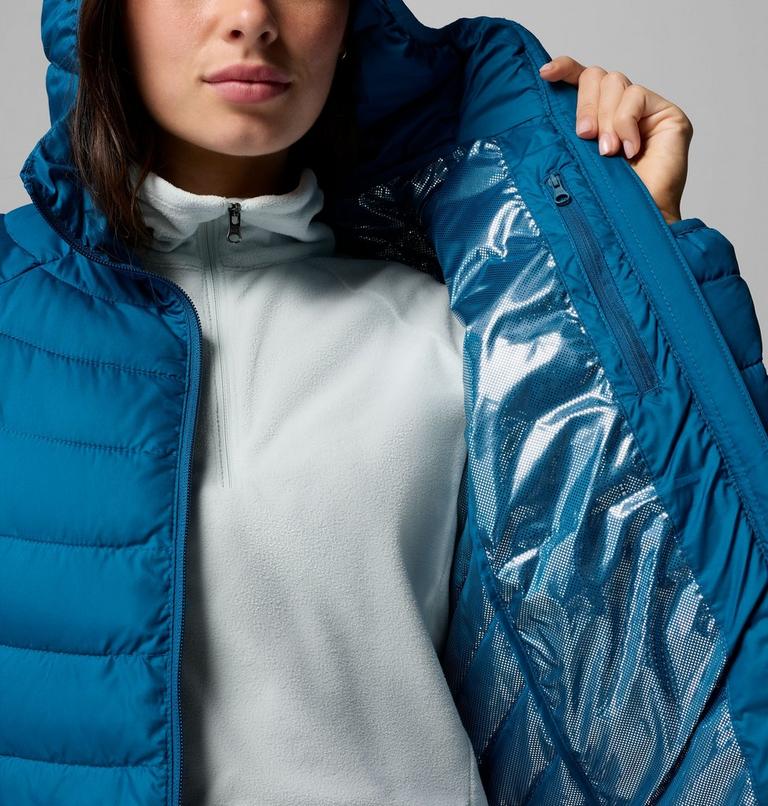 Women's Powder Lite II Hooded Jacket, Color: Phoenix Blue, image 6