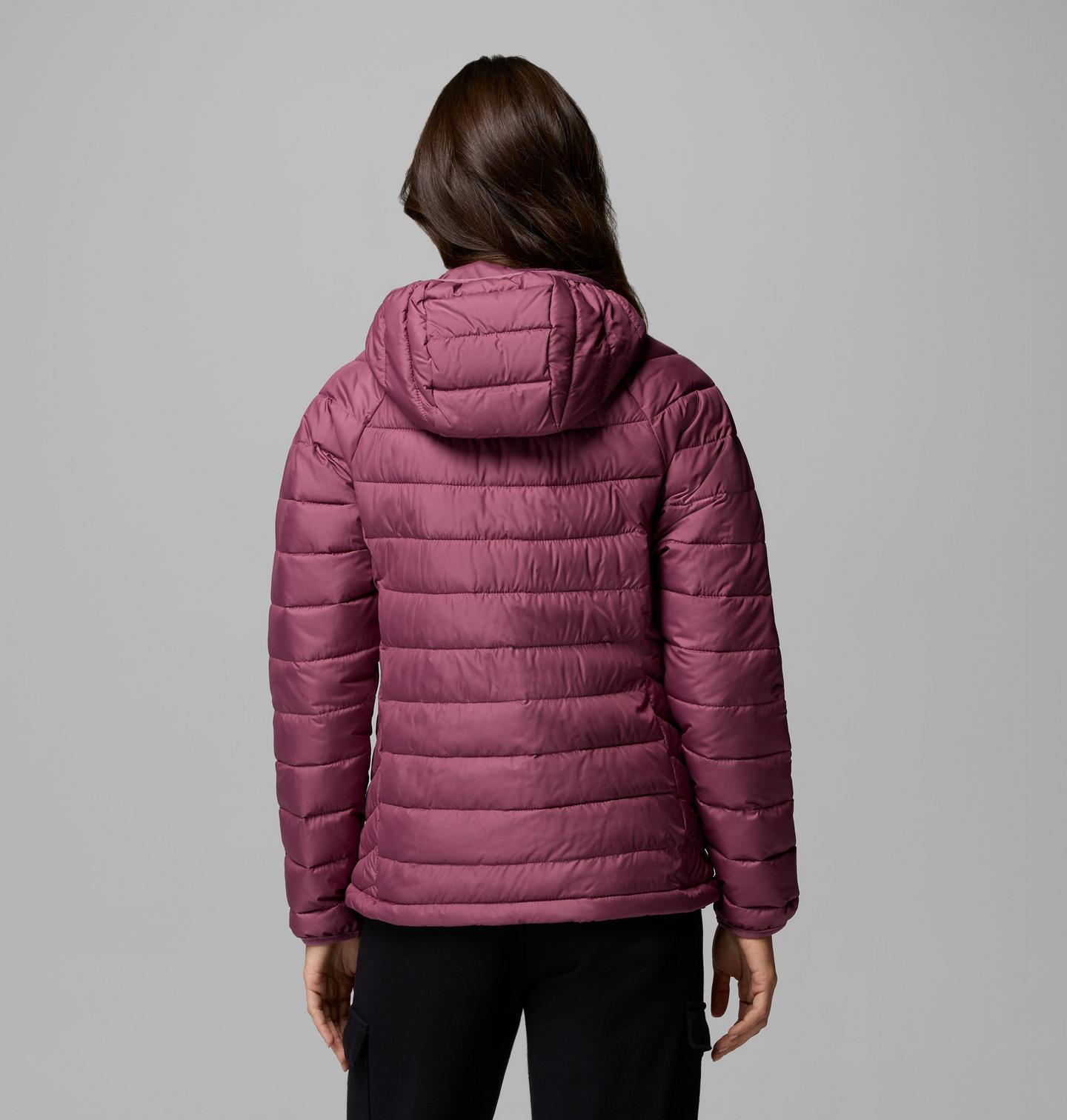 Женская куртка Columbia Powder Lite II Hooded, цвет: Состаренный розовато-лиловый — фото 3