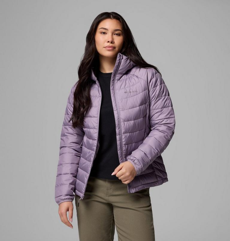 Women’s Powder Lite II Hooded Insulated Jacket, Color: Shale Purple, image 5