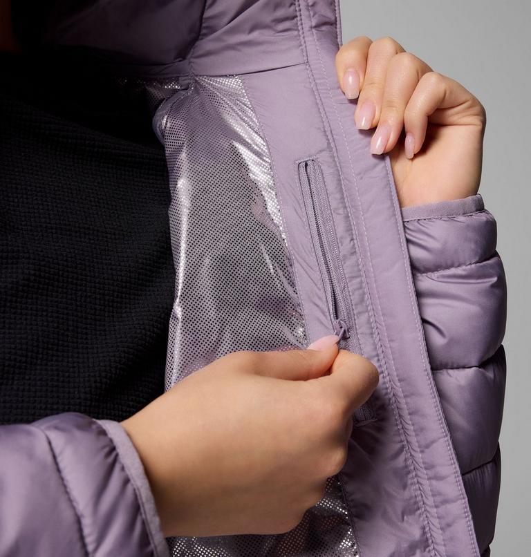 Women’s Powder Lite II Hooded Insulated Jacket, Color: Shale Purple, image 6