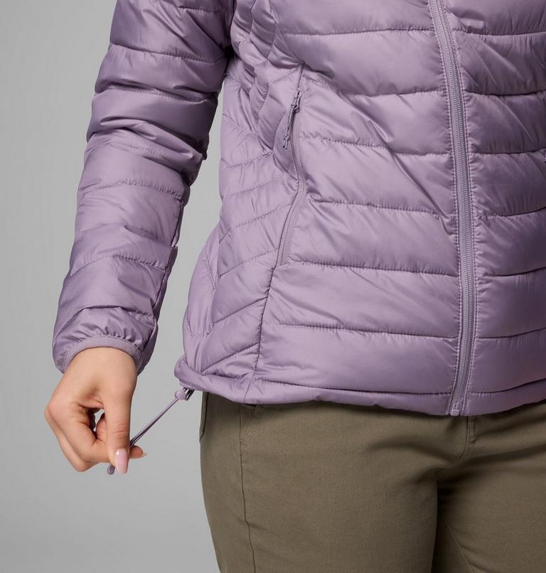 Women’s Powder Lite II Hooded Insulated Jacket, Color: Shale Purple, image 8