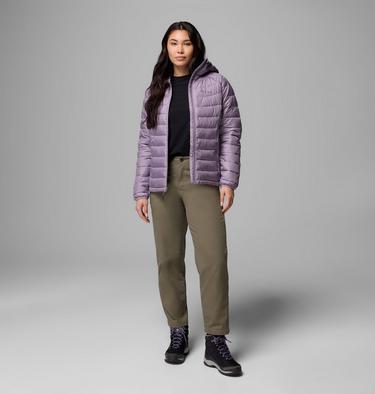 Women’s Powder Lite II Hooded Insulated Jacket, Color: Shale Purple, image 2