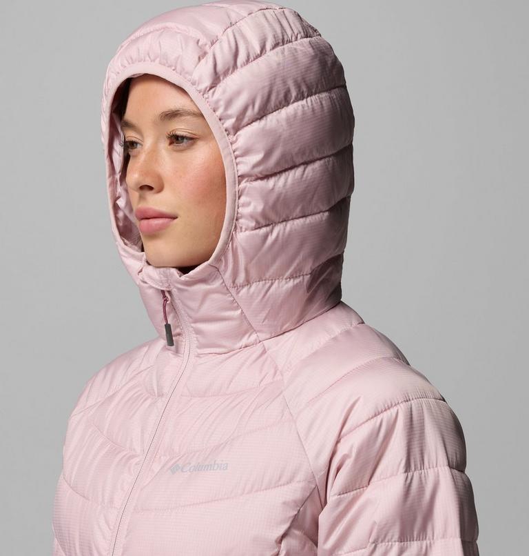 Women's Powder Lite II Hooded Jacket, Color: Mineral Pink Ripstop, image 8