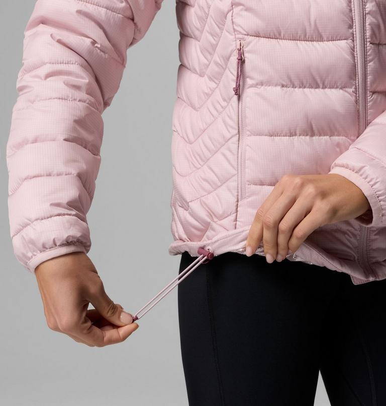 Women's Powder Lite II Hooded Jacket, Color: Mineral Pink Ripstop, image 9