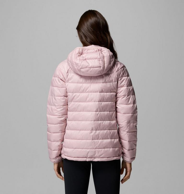 Women's Powder Lite II Hooded Jacket, Color: Mineral Pink Ripstop, image 3