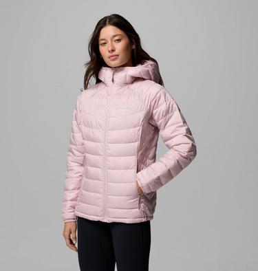 Chaqueta aislante con capucha Powder Lite II para mujer, Color: Mineral Pink Ripstop, image 1