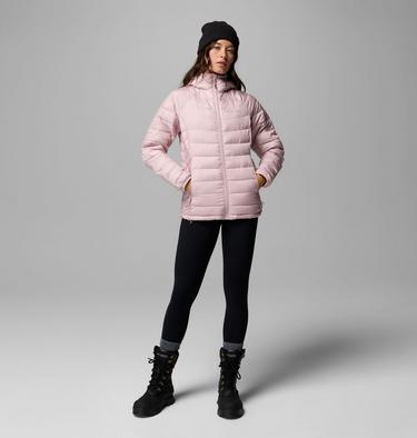 Chaqueta aislante con capucha Powder Lite II para mujer, Color: Mineral Pink Ripstop, image 2