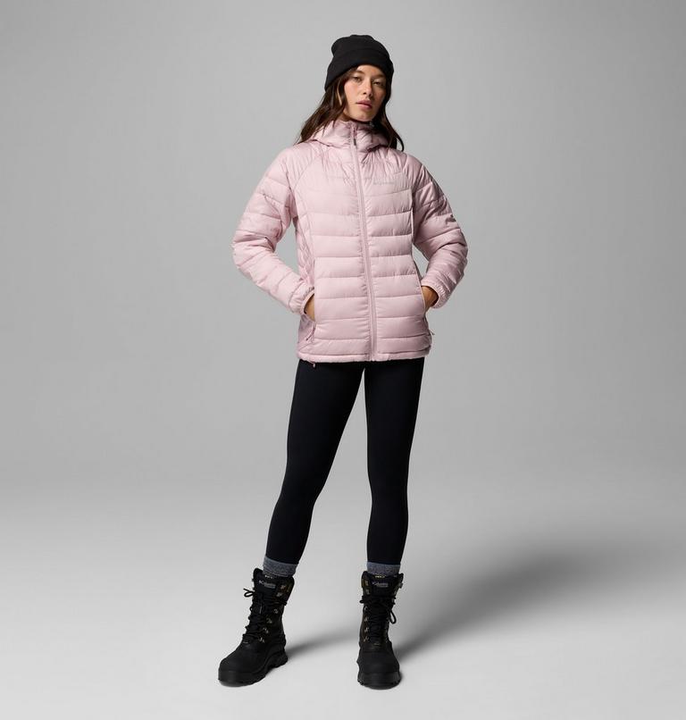 Women's Powder Lite II Hooded Jacket, Color: Mineral Pink Ripstop, image 2