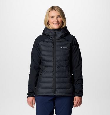 Women's Powder Lite II Insulated Hybrid Hooded Jacket, Color: Black, image 1