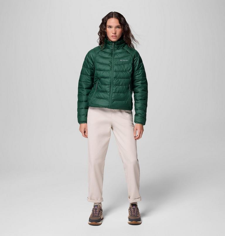 Women's Powder Lite II Full Zip Jacket, Color: Rain Forest, image 2