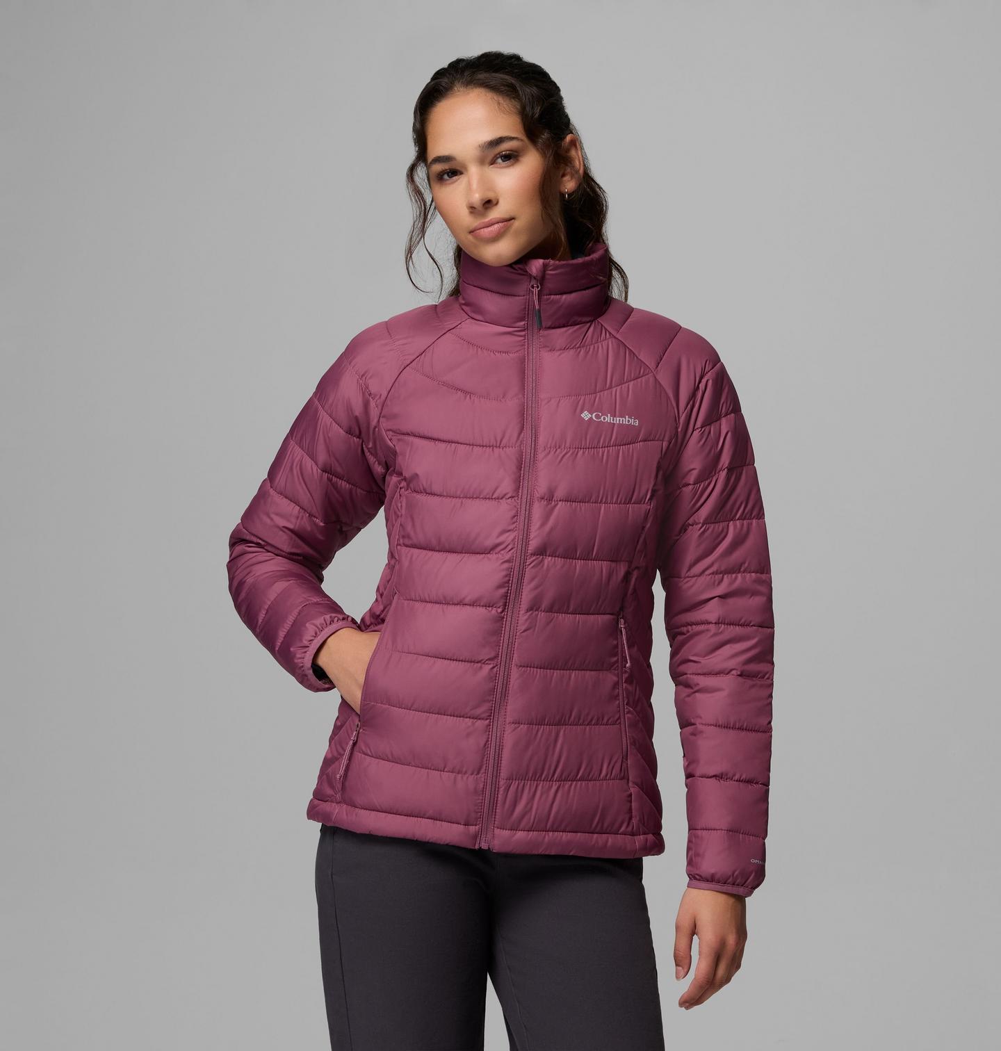 Женская куртка Columbia Powder Lite II Full Zip, цвет: Состаренный розовато-лиловый — фото 1