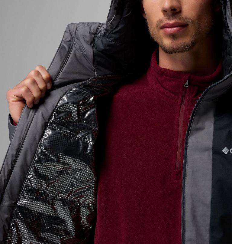 Men's Point Park II Waterproof Insulated Jacket, Color: City Grey, Black, image 6