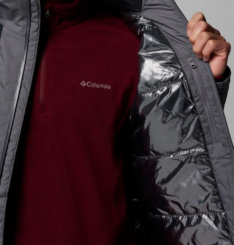 Men's Point Park II Waterproof Insulated Jacket, Color: City Grey, Black, image 7